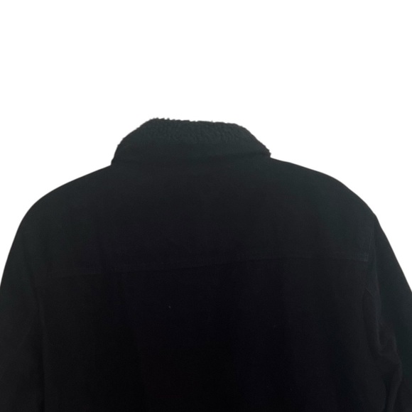 Levi’s Black Corduroy Sherpa Lined Trucker Jacket Large LM8RC530 - Picture 5 of 12